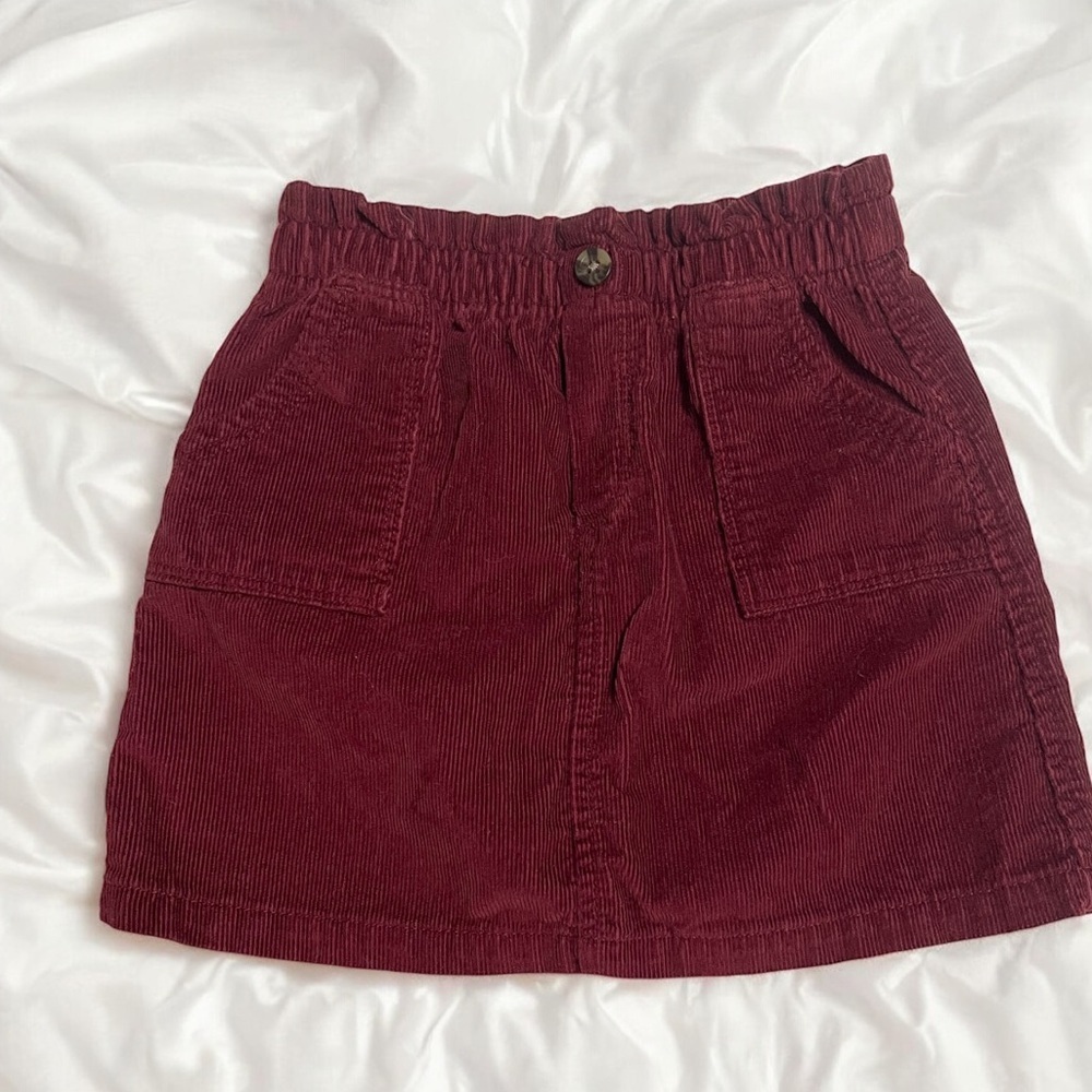 Old Navy Maroon Corduroy Girls Skirt